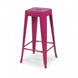 Hocker Per Bar Paris ispirate TOLIX rosa