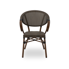 Sedia in tecnorattan CAMILLO marrone