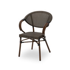 Sedia in tecnorattan CAMILLO marrone