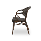 Sedia in tecnorattan CAMILLO marrone