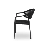 Sedia in technorattan CESARE antracite