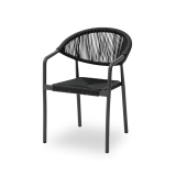 Sedia in technorattan CESARE antracite