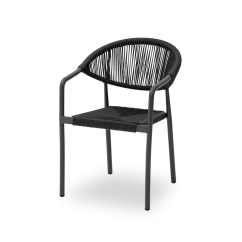 Sedia in technorattan CESARE antracite