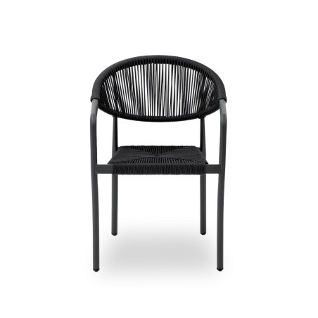 Sedia in technorattan CESARE antracite