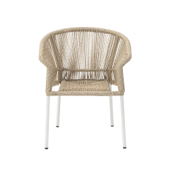 Sedia AUGUSTO in tecno rattan beige