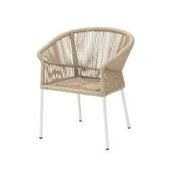 Sedia AUGUSTO in tecno rattan beige