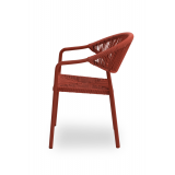 Sedia in technorattan CESARE rosso