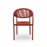Sedia in technorattan CESARE rosso
