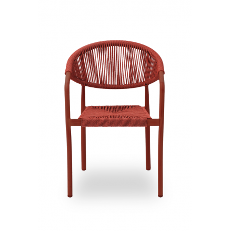 Sedia in technorattan CESARE rosso