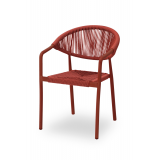 Sedia in technorattan CESARE rosso