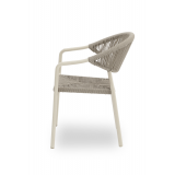 Sedia in technorattan CESARE grigio chiaro