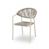 Sedia in technorattan CESARE grigio chiaro