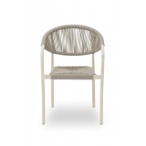 Sedia in technorattan CESARE grigio chiaro