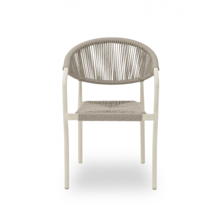 Sedia in technorattan CESARE grigio chiaro