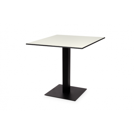 Tavolo per Birrerie all'aperto ALFA S nero 70x70 Bianco classico