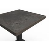 Tavolo per Birrerie all'aperto CROSS COMFORT nero 69x69 Grigio arrugginito