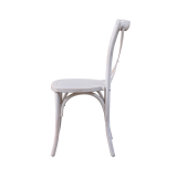 Sedia da matrimonio Cross-Back bianca effetto anticato