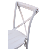 Sedia da matrimonio Cross-Back bianca effetto anticato