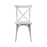 Sedia da matrimonio Cross-Back bianca effetto anticato