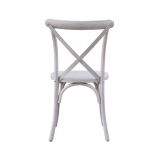 Sedia da matrimonio Cross-Back bianca effetto anticato