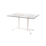Tavolo per Birrerie all'aperto CROSS COMFORT DUO bianco piano HPL