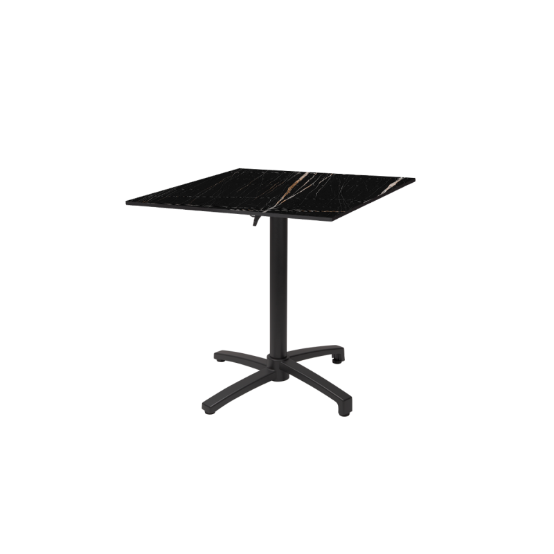 Tavolo per Birrerie all'aperto CROSS COMFORT nero 70x70 Pietra nera