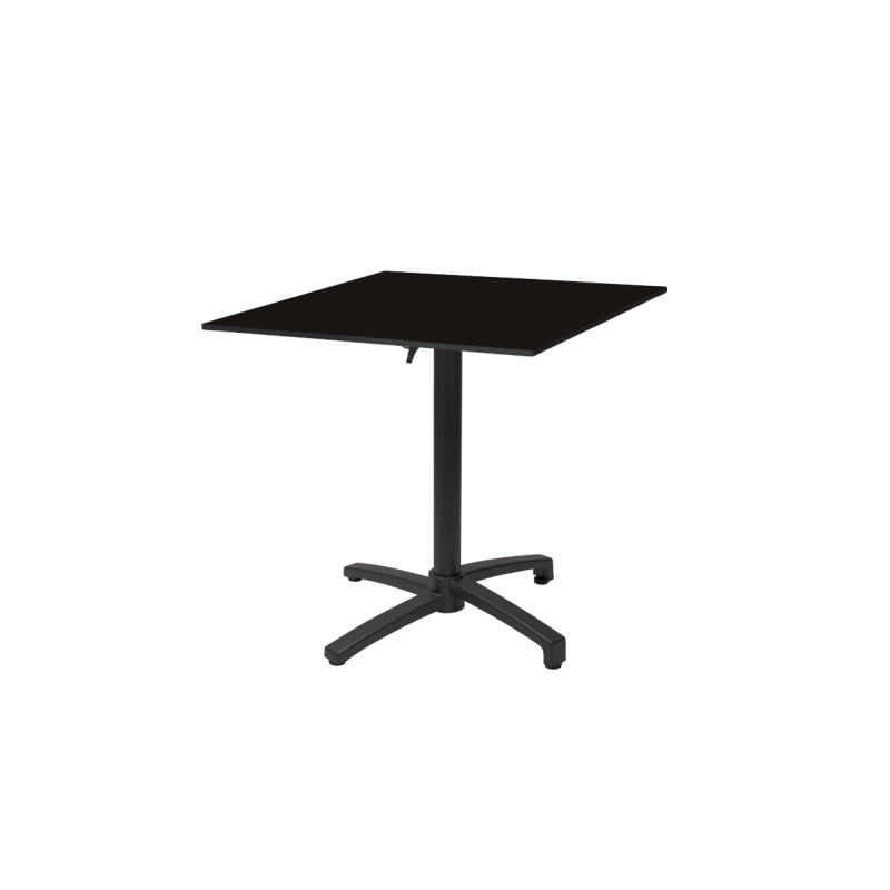Tavolo per Birrerie all'aperto CROSS COMFORT nero 70x70 Nero profondo