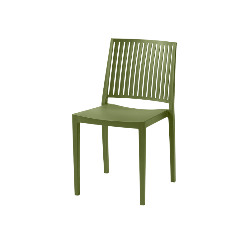 Sedie da caffetteria Gomera Stripes olio verde