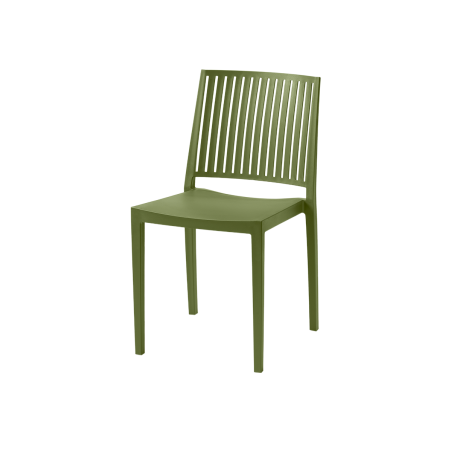 Sedie da caffetteria Gomera Stripes olio verde
