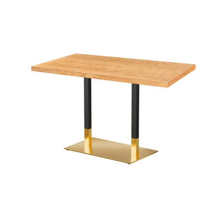 Tavolo da caffetteria OMEGA DUO con piano in legno impiallacciato