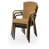 Krzesło ANDREA brązowy - ogródki piwne