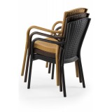 Krzesło ANDREA brązowy - ogródki piwne