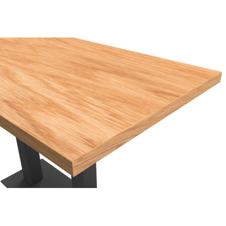 Tavolo da caffetteria OMEGA DUO con piano in legno impiallacciato