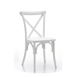 Sedia Per Matrimonio CROSS-BACK POLLYWOOD bianco