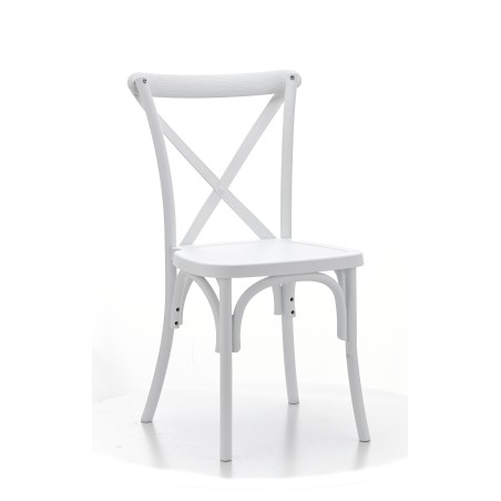 Sedia Per Matrimonio CROSS-BACK POLLYWOOD bianco