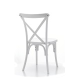 Sedia Per Matrimonio CROSS-BACK POLLYWOOD bianco