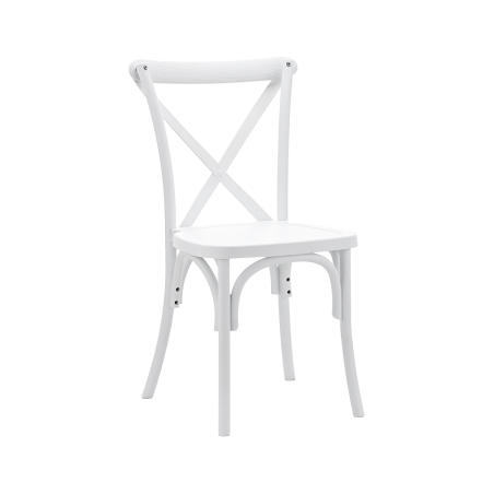 Sedia Per Matrimonio CROSS-BACK POLYWOOD bianco