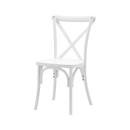 Sedia Per Matrimonio CROSS-BACK POLYWOOD bianco