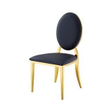 Sedia da matrimonio in metallo GLAMOUR ALL TAP oro–nero