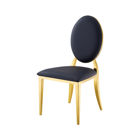 Sedia da matrimonio in metallo GLAMOUR ALL TAP oro–nero