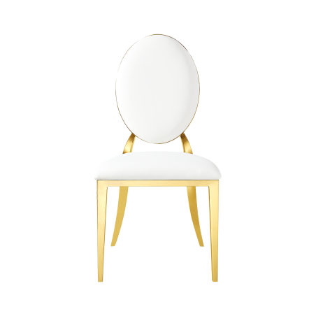 Sedia da matrimonio in metallo GLAMOUR ALL TAP oro–bianco