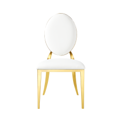 Sedia da matrimonio in metallo GLAMOUR ALL TAP oro–bianco