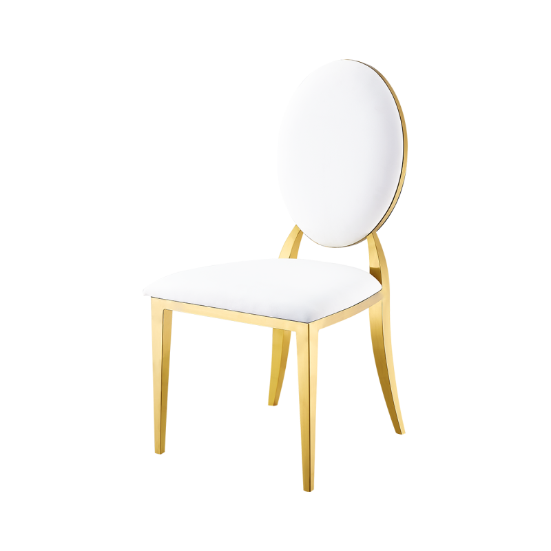 Sedia da matrimonio in metallo GLAMOUR ALL TAP oro–bianco