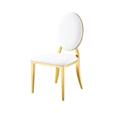 Sedia da matrimonio in metallo GLAMOUR ALL TAP oro–bianco
