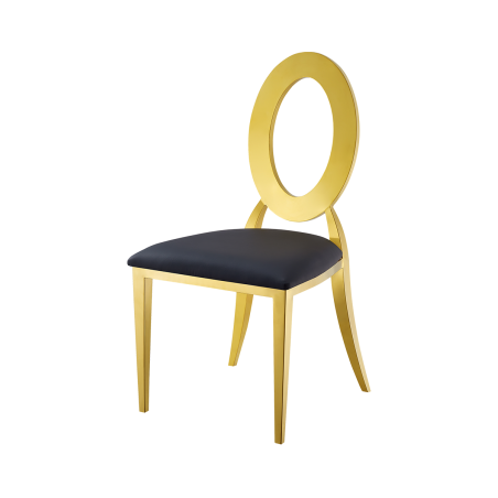 Sedia da matrimonio in metallo Glamour Tap oro–nero