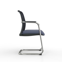 Sedia da conferenza QUADRA nero-grigia