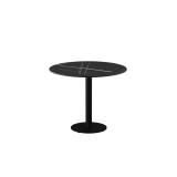Tavolo da biergarten ALFA R piano nero in quarzo sinterizzato
