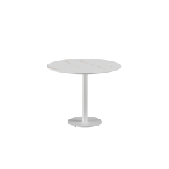 Tavolo da biergarten ALFA R piano bianco in pietra sinterizzata