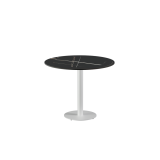 Tavolo per Birrerie all'aperto ALFA R bianco piano di lavoro in pietra sinterizzata