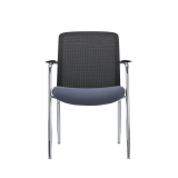 Sedia da formazione LENZO nero e grigio